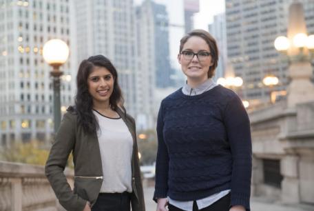Teresa Cauvel (MS ‘16, BME) and Sona Shah (MS ‘16, BME) received The Wireless and Mobile Innovation for Global Impact Award at the 2016 Social Innovation Summit.