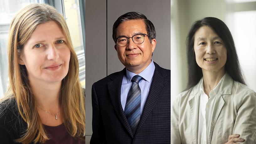 National Acadamy of Inventors inductees Elizabeth Hillman, Shih-Fu-Chang, and Jeannette Wing.