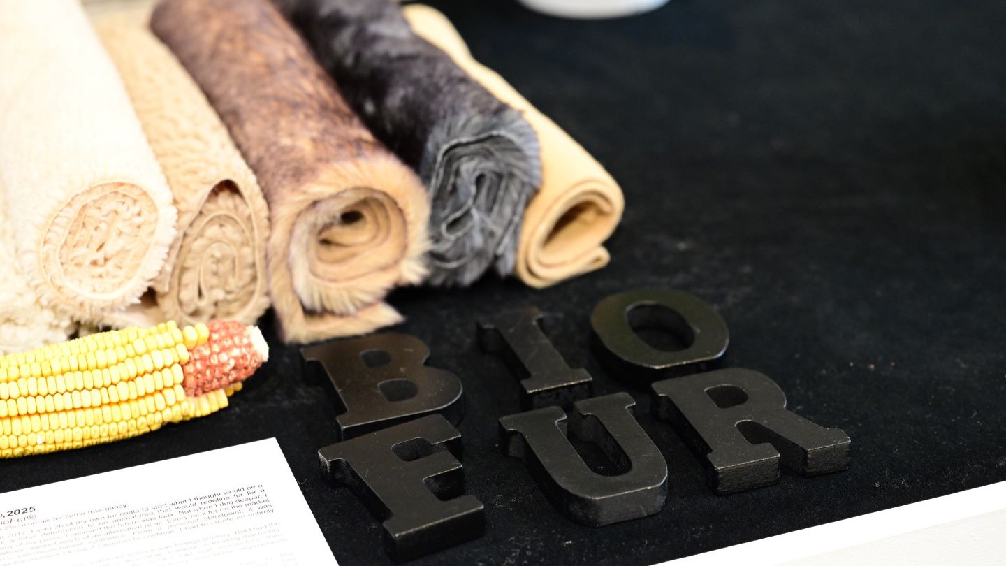 close up image of bio fur exhibition